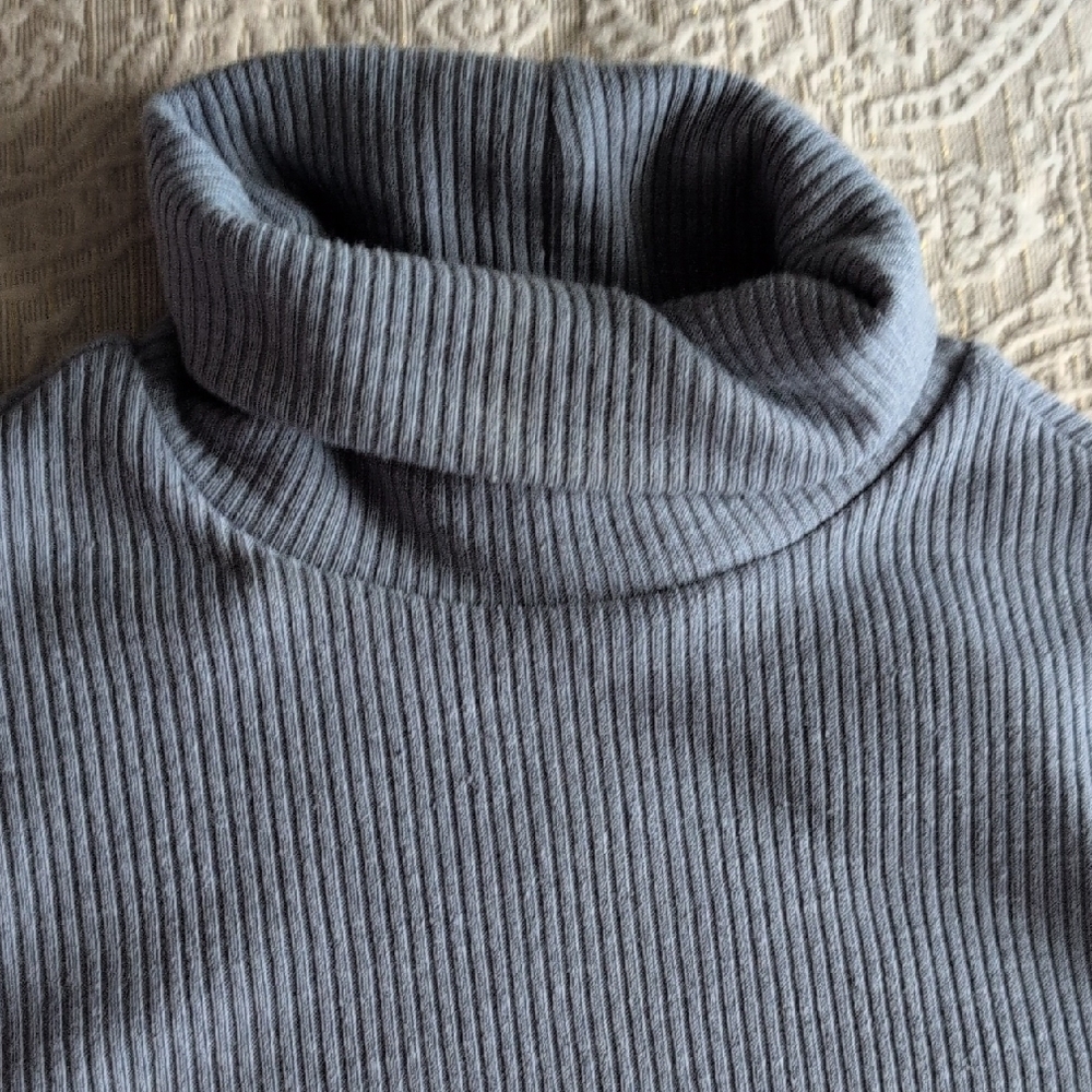 Iris Basic Ribbed Knit Sweater In Blue - image 2